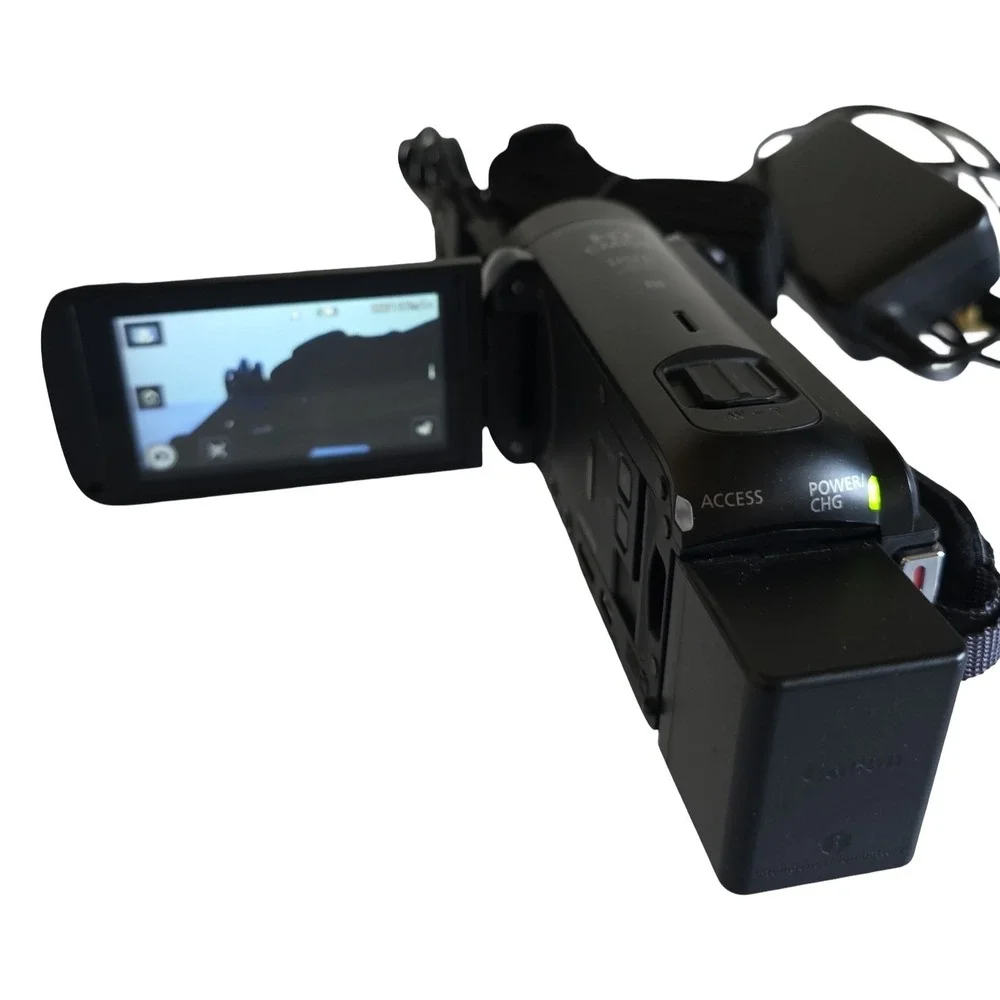 Canon Vixia HF R80 16 GB Camcorder - Black Bundle 32GB Card Charger Cable